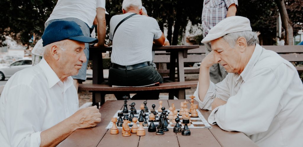 two men playing chess